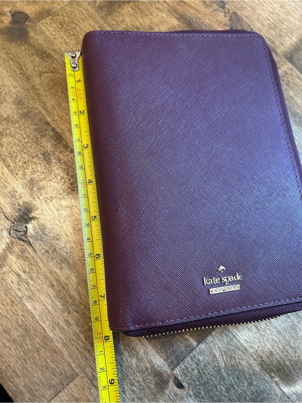 Kate Spade Cameron Street Plum zip-around Agenda with gold Hardware